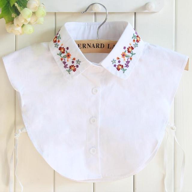 花柄刺繍 シャツ付け襟 シャツ襟 刺繍 小花 角襟 つけ襟 付け襟 レディース つけえり シンプル オフィス アクセント 雑貨 ファッション ...