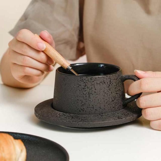 食器　コーヒーカップ　2セット コーヒーカップ カップ ソーサーセット 2色 両用ソーサー 来客用