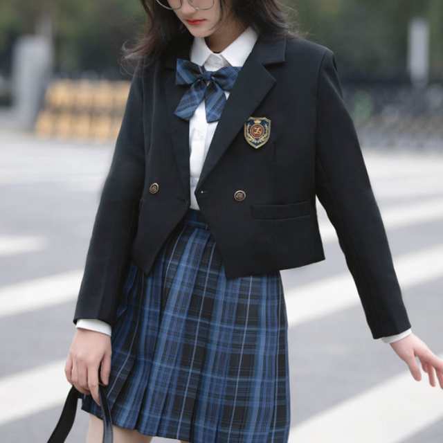 女子 スクールブレザー 制服 ジャケット 学生服 女子高生 レディース 長袖 冬 女の子 卒業式 中学生 高校生 バッジ付き 紺 ネイビー 無地の通販はau Pay マーケット Naimei Nami