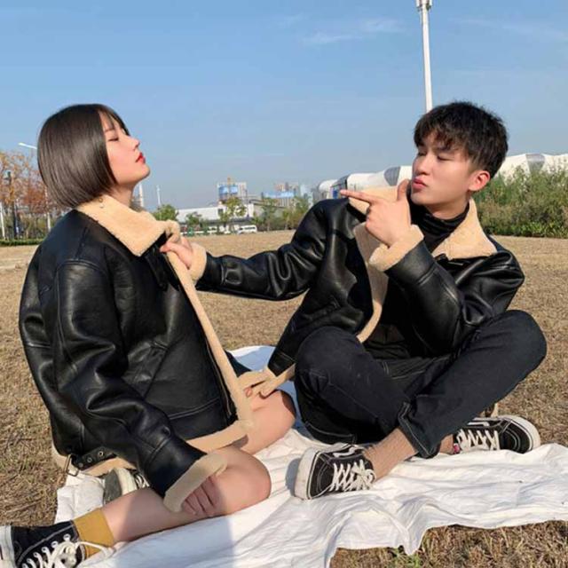 ムートンコート 裏ボア ジャケット メンズ レディース PUレザー レザー