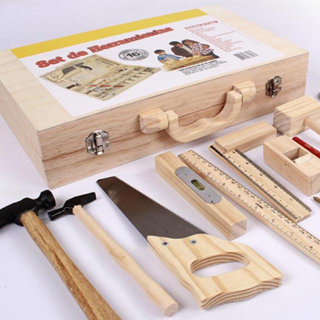 木のおもちゃ ちびっこ大工道具セット 17点セット（箱入り）】 男の子
