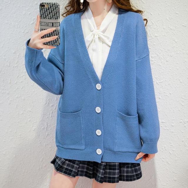 スクールカーディガン Vネック 入学 JK制服 制服 カーディガン