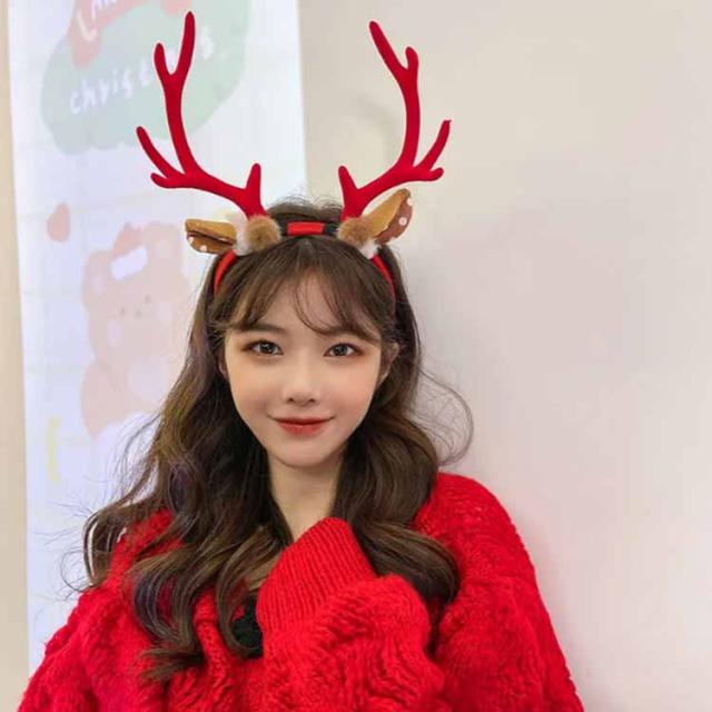 クリスマスコスプレ トナカイ 角飾り付き 可愛い クリスマス コスプレ 大きい 仮装 プレゼント 鹿の角 トナカイ