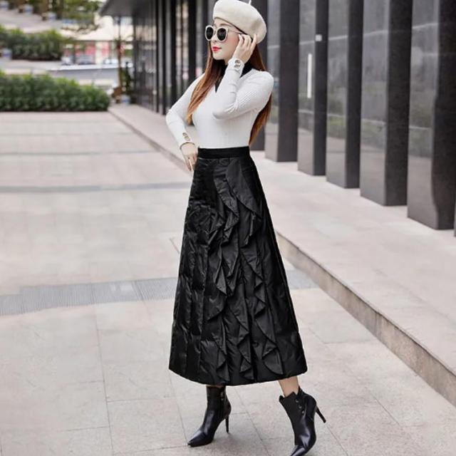 ラップスカート ダウンスカート 中綿スカート マキシスカート ロング