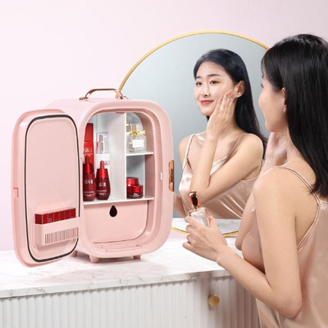 白 家用 冷蔵庫 保冷庫 コスメクーラー ミニ冷蔵庫 持ち運び便利