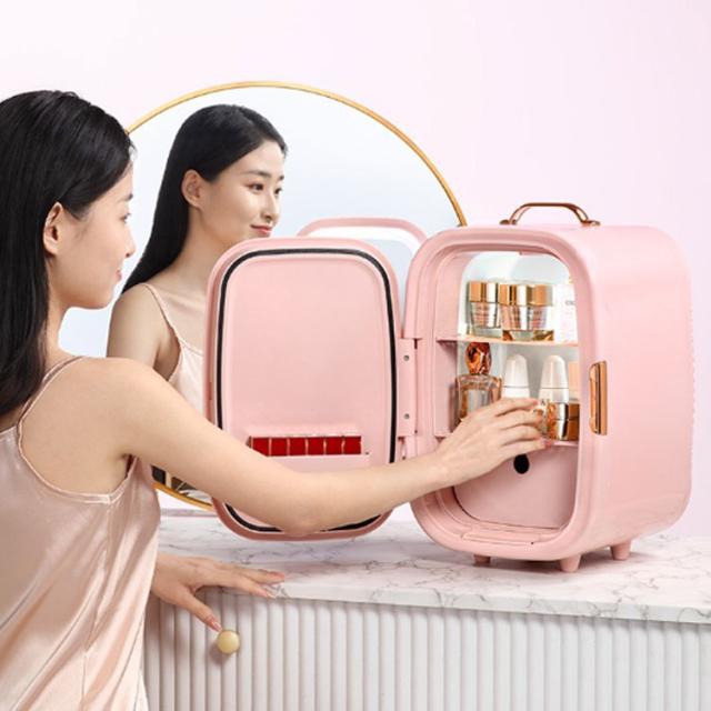 白 家用 冷蔵庫 保冷庫 コスメクーラー ミニ冷蔵庫 持ち運び便利