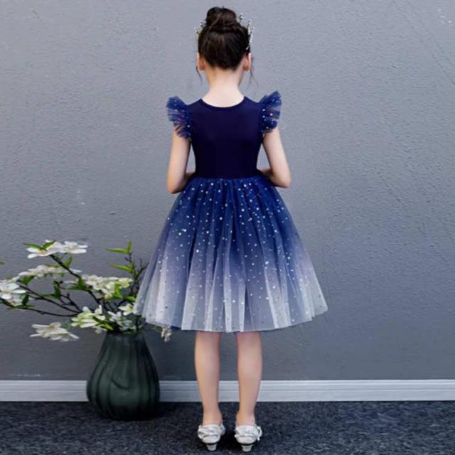 ベビー服(~95cm) baby DIOR 星と月のワンピース キッズドレス シルク