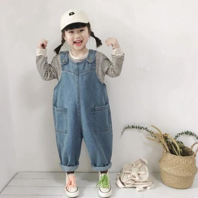 オーバーオール サロペット 80 リー] オーバーオール 80-160cm デニムサロペット 子供服 LK6137