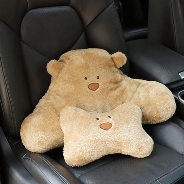2点セット 首 腰クッション ネックピロー 枕 ヘッドレスト 車用
