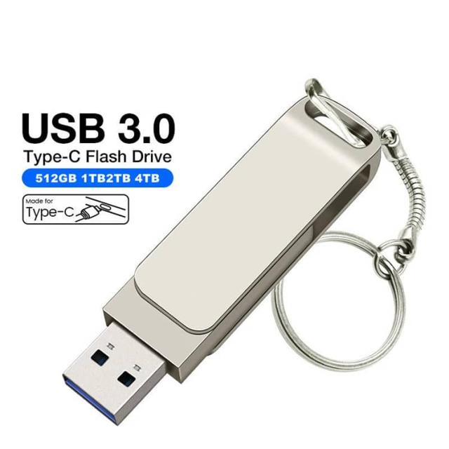 両方対応 Type-C フラッシュドライブ USB3.1 2in1 USB-A USBメモリ 容量不足解消 iPad Android PC対応 高速データ転送 大容量 iPhone16 バックアップ 外付けメモリ スマホ 360°回転 合金 耐衝撃 防水_3