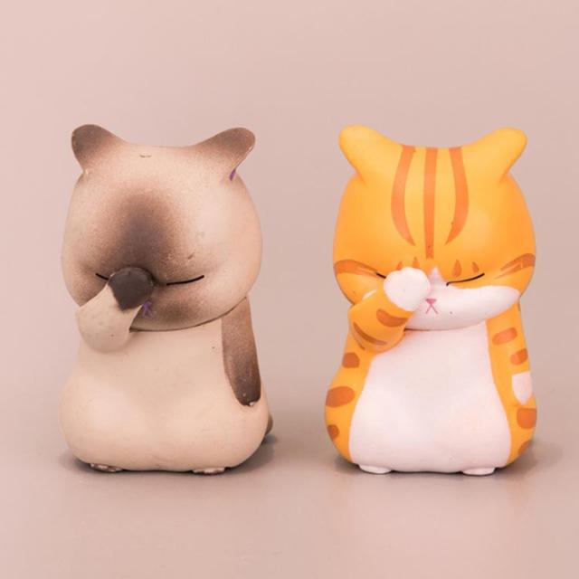 雑貨 癒しグッズ マスコット 猫 置物 ミニチュア 3点セット ネコ 