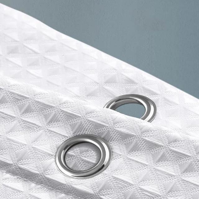 ワッフル お風呂 洗面所 リング付き シャワーカーテン 間仕切り 撥水加工 透けない 目隠し 高級 ユニットバス プライバシー保護 遮像 カフェカーテン バスカーテン 仕切り 無地 ホテルスタイル シャワーカーテン ワッフル お風呂 洗面所 リング付き シャワーカーテン 間仕切り 撥水