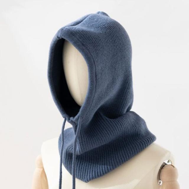 Paloma wool青いニットフード付きスカーフ Paloma wool wool青いニット