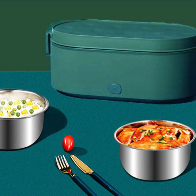 加熱 304ステンレス鋼 弁当箱 電気弁当箱 ポータブル 800ml ボウル付き