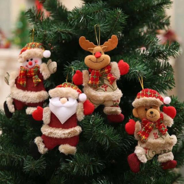 クリスマスグッズ ぬいぐるみ 4個入 くま 送料無料 クリスマス ツリー 