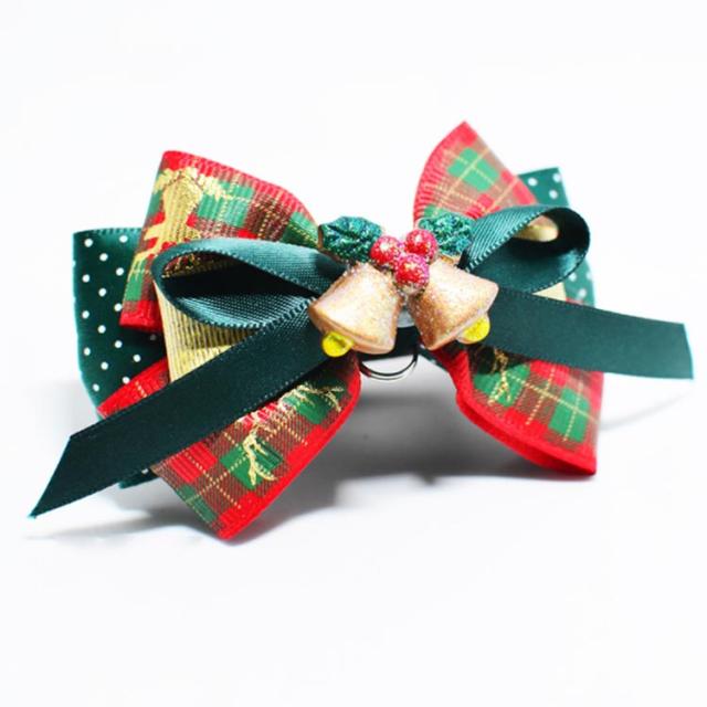 犬用 首輪 クリスマス 首輪 ペット用首輪 猫 犬首輪 鈴付き リボン