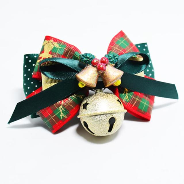 犬用 首輪 クリスマス 首輪 ペット用首輪 猫 犬首輪 鈴付き リボン