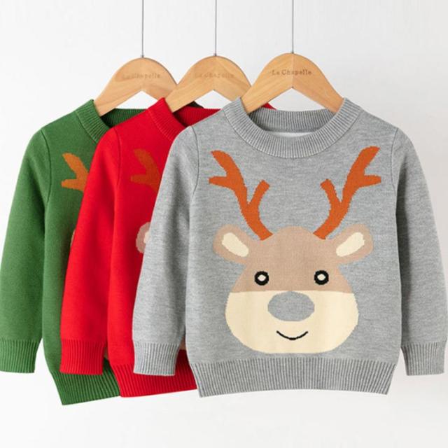 キッズ　ニット　セーター　ジャンパー　トナカイ　クリスマス　アウター　子供用 Yimutian キッズ メリー クリスマス ニット カーディガン 男の子