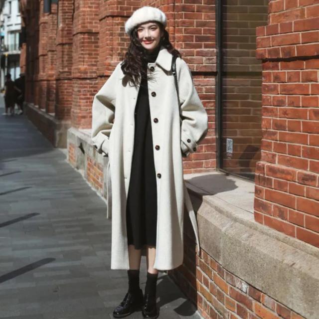 コート ロングチェスターコート 厚手 長袖 中綿コート きれいめ