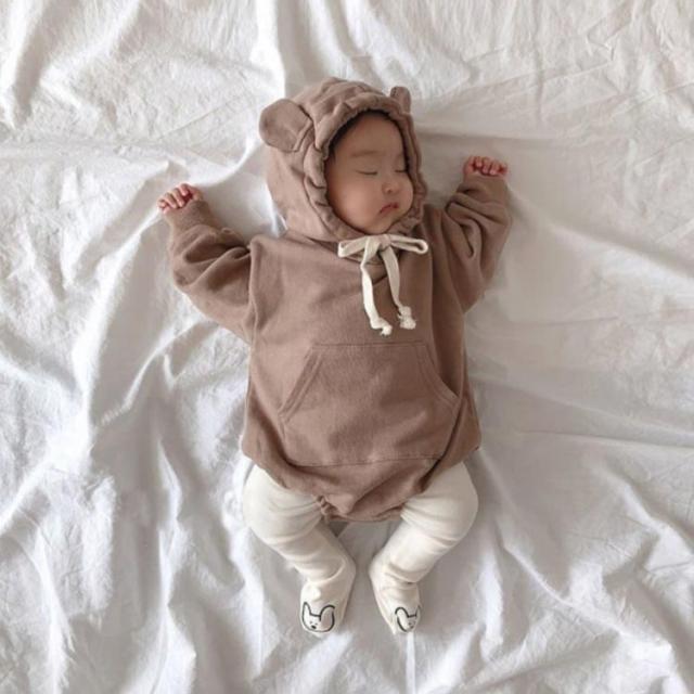 美品✨　ヒステリックグラマー　90cm ベビー　乳児　Tシャツ ベビー ロンパース 女の子 長袖 パープル リボン 綿100% 春秋 かわいい