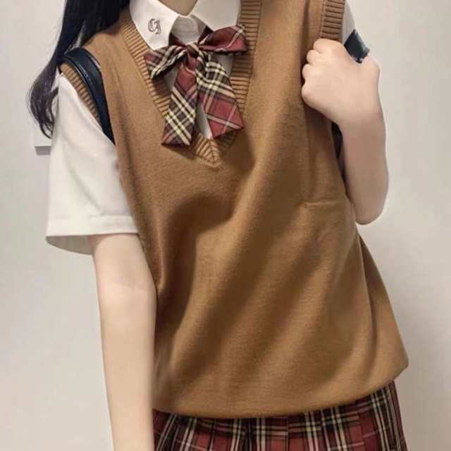 通学 グレー ネイビー ベスト 紺 暖かい ベスト 女子 秋冬 無地 制服