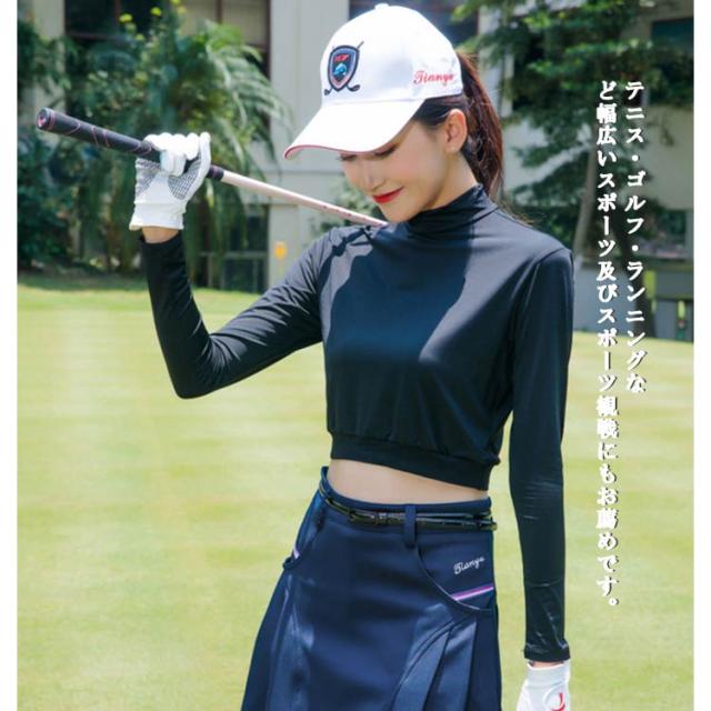 PXG レディース 長袖ハイネックシャツ ブラック/ピンク 新品Ｌサイズ PING（ピン） tシャツ 「PING APPAREL」ロゴジャカード長袖ハイネック