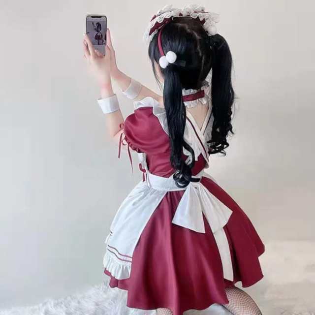 衣装 メイド服 女装 大きいサイズ コスチューム 7点セット 衣装 メイド服 女装 大きいサイズ コスチューム 7点セット