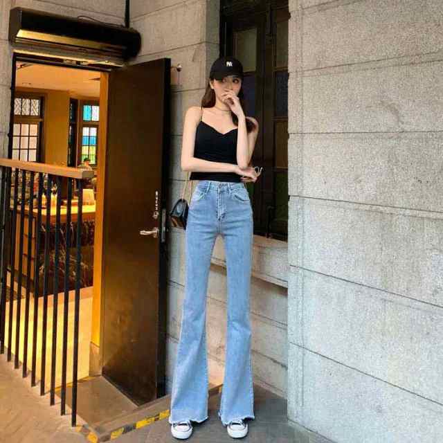 フレアパンツ デニム レディース ボトムス ブーツカット 脚長パンツ 春 夏 秋 冬 ハイウエスト 美脚パンツ おしゃれ 可愛い 大人 細身  ロの通販はau PAY マーケット 安心堂 au PAY マーケット－通販サイト