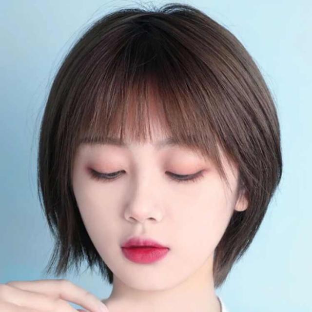 人毛100％ ショート かつら フルウィッグ レディーズ ショート