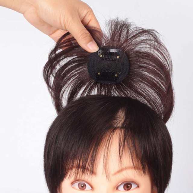 部分ウィッグ 長さ15cm 人毛 ポイントウィッグ ヘアピース ウィッグ