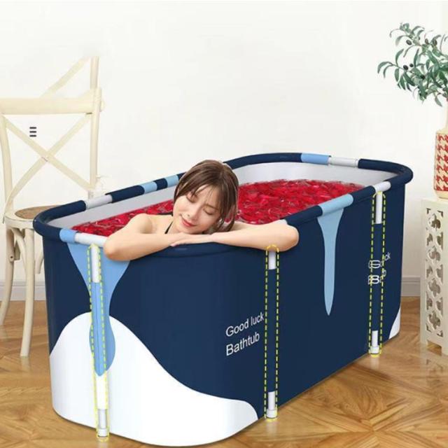 どこでも簡単♪ 空気で膨らます ポータブル浴槽 ポータブル 浴槽」の