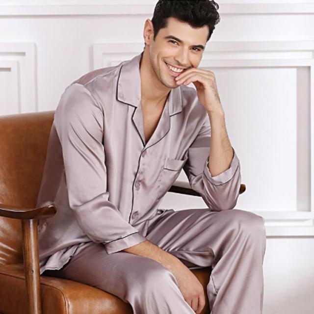 ウエストゴム メンズ ルームウェア シルク 長袖 絹 パンツ 上下セット 高品質 敏感肌 2点セット シャツ ロング 寝間着 紳士 ナイトウエア シルクパジャマ 快適 美肌 光沢 吸湿 速乾 抗菌 消臭 部屋着 シルクパジャマ 大人 シルク パジャマ 高品質 シルクパジャマ ロング 寝間着 上下セット