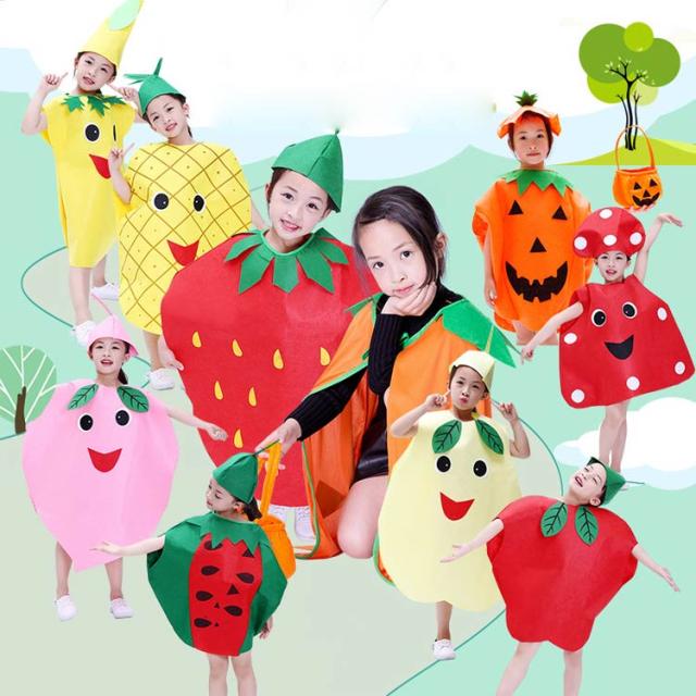 子ども 野菜 コスプレ ハロウィン 果物 衣装 いちご ハロウィン 果物