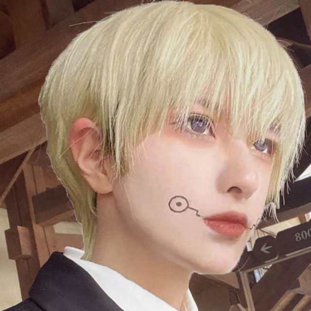 男装 フルウィッグ ショート 黒 コスプレ かつら 自然 イケメン 耐熱