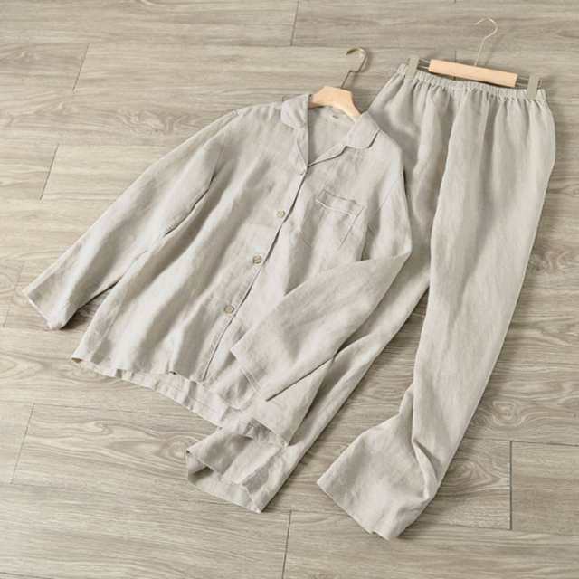 早割 万博 Vネック セットアップ ロングパンツ 長袖 寝巻き ナチュラル 服&ファッション小物