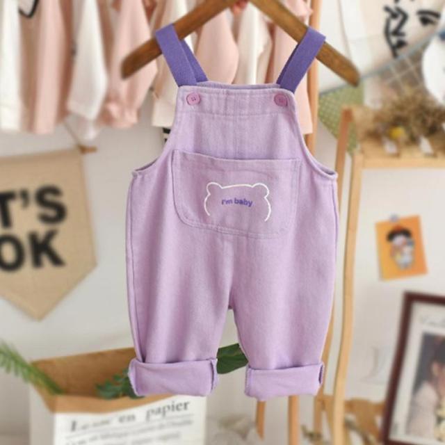 オーバーオール オールインワン 女の子 クマ カジュアル 配色 ベビー服 子供服 ベビー サロペット キッズ 長ズボン ユニセックス ロングパンツ かわいい つなぎ 男の子 子ども服 オールインワン オールインワン シンプル カジュアル 春 夏 秋 ボトムス 80 90 100 110 スーツ