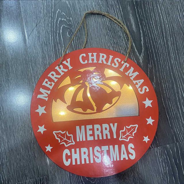 クリスマスサインプレート 円型 クリスマスプレート ドアプレート