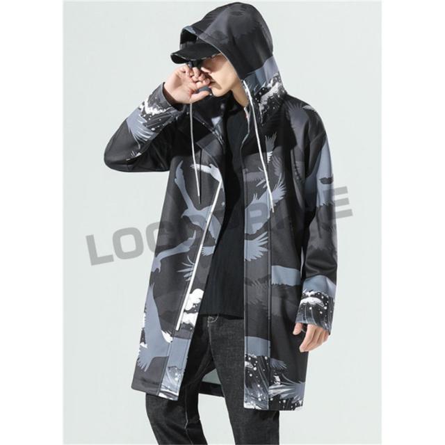 マウンテンパーカー メンズ ロング丈 アウター 大きいサイズ マウンパ アウトドアウェア 防風防寒 コート メンズ 重ね着風 ロングコート マウンテンパーカー 大きい