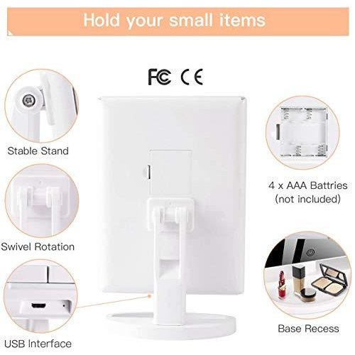 BESTOPE 化粧鏡 化粧ミラー 鏡 三面鏡 女優ミラー 卓上 led付き