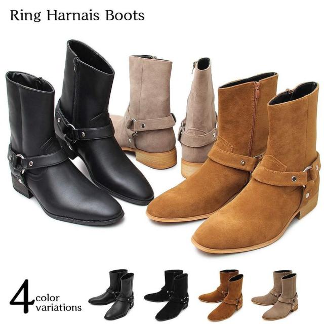 dude9 stud homme スエードブーツ ハーネスブーツ　リング dude9 stud homme スエードブーツ ハーネスブーツ リング メンズ