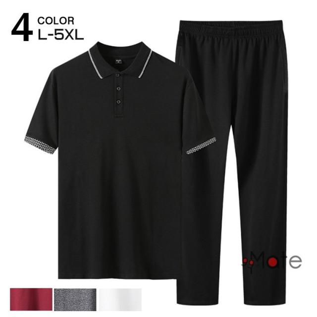 上下セット ジャージ メンズ おしゃれ 半袖 スポーツ セットアップ トレーニング 部屋着 ファッションの通販は