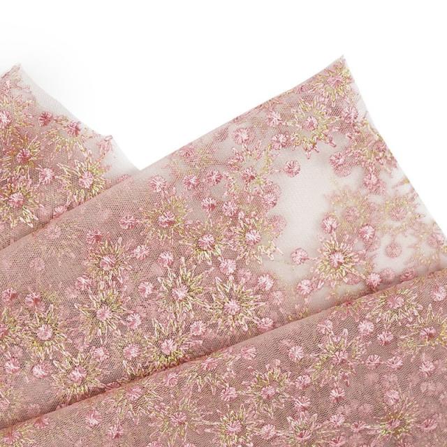 90cm単位 布 刺繍生地 花柄 手作り 小花 衣装作成 可愛い