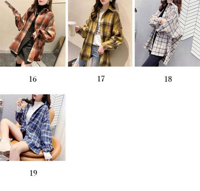 シャツジャケット レディース ジャケット 体型カバー チェック柄