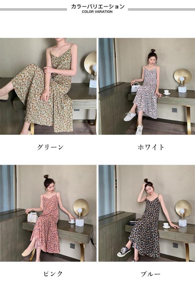 キャミソール キャミワンピ キャミワンピース 花柄 レディース