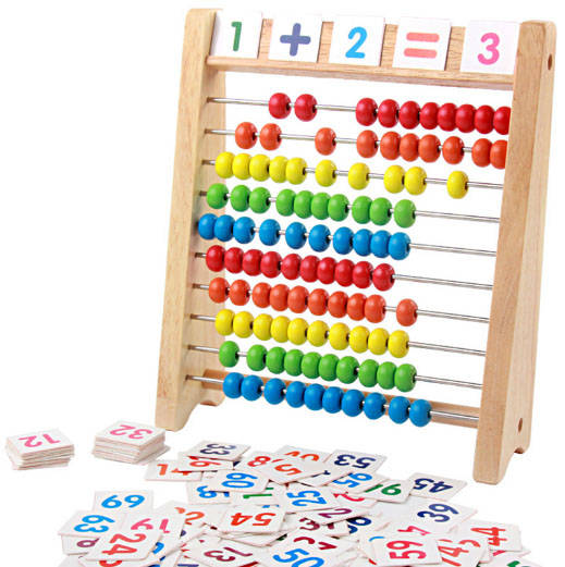 「100玉そろばん＋数字カード＋数え棒」セット 算数 おもちゃ 知育 学習玩具 男の子 女の子 知育玩具 小学生 足し算 引き算 教材 幼稚園 教具 知育 おもちゃ