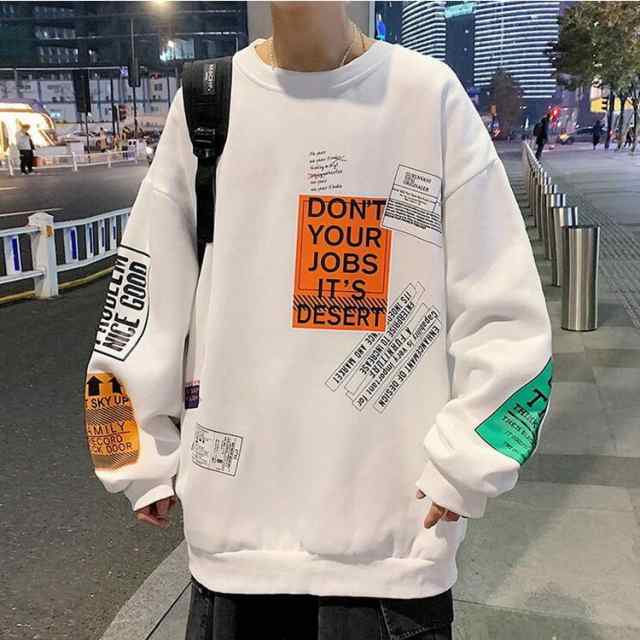 スウェットトレーナー メンズ 春服 長袖Tシャツ プリントトレーナー クルーネック ゆったりプルオーバートレーナー カッコイイ オシャレの通販はau  PAY マーケット - nagamo | au PAY マーケット－通販サイト