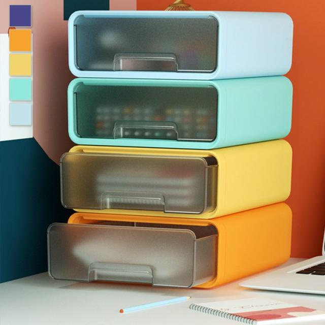 日用品雑貨 収納用品 収納 整理用品 机上収納 整理用品 卓上 文房具入れ 引き出し 小物入れ カラフル ポップ オレンジ パープル イエロー グリーン /[ahg68] 5,611円