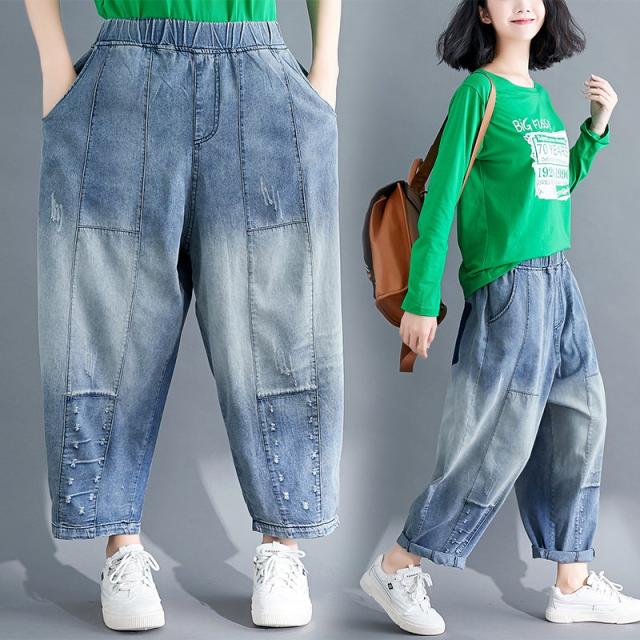 レディース ボトムス 春夏秋冬 ジーンズ ワイドパンツ バギーパンツ デニムパンツ ゆったり 無地 ストレート 大きいサイズ ビッグシルエット カジュアル