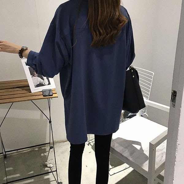ブラウス レディース スキッパー ロングシャツ カジュアル シャツ トップス 白 ホワイト 深緑 グリーン 紺 ネイビー 春 夏 秋 新作 ブラウス レディース スキッパー ロングシャツ カジュアル