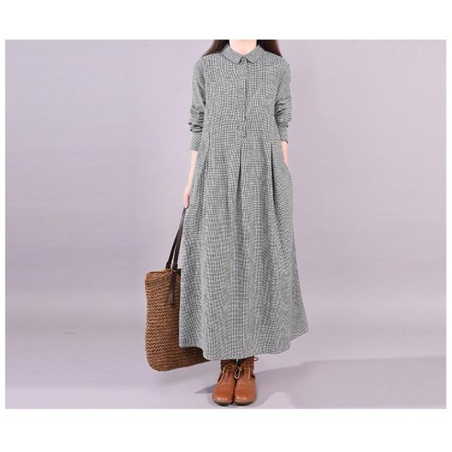 ワンピース 長袖 秋 ロングワンピース 秋 40代 レディース
